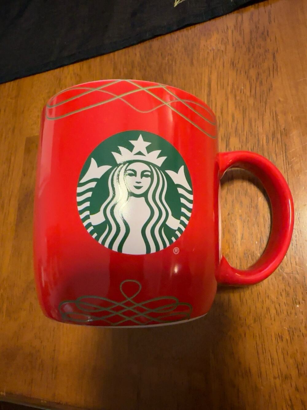 Starbucks 2020 Holiday Mug 18 oz Red Gold Filigree Siren Christmas Coffee Cup